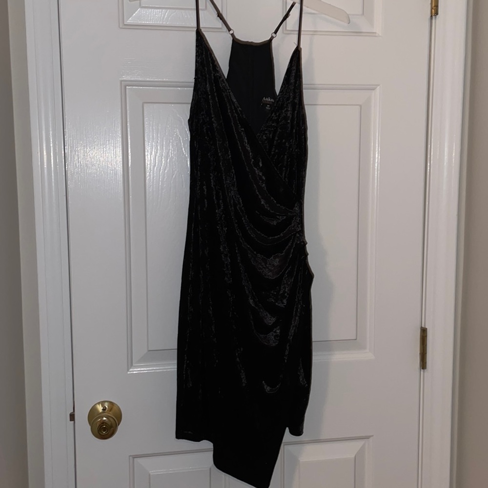 Black velvet dress